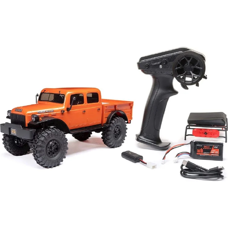 Axial RC Rock Crawler SCX24 1940 Dodge Power Wagon Orange 1:24 4WD RTR mit Pro-Line Reifen und Stoßdämpfern