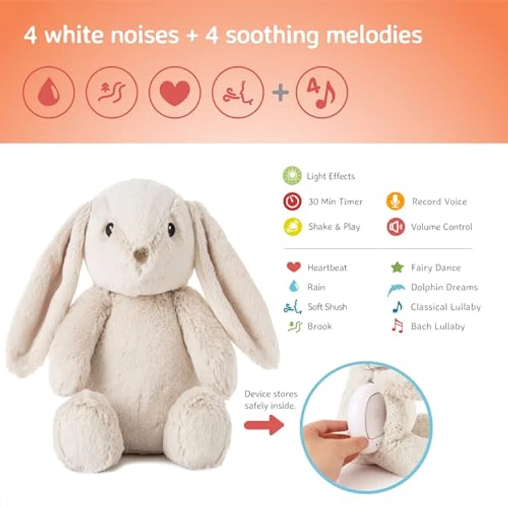 Cloud.b LoveLight™ Buddies - Billy der Hase | Sprachaufnahme | Beruhigende Klänge | Shake & Play | Sanftes Licht – Bild 5