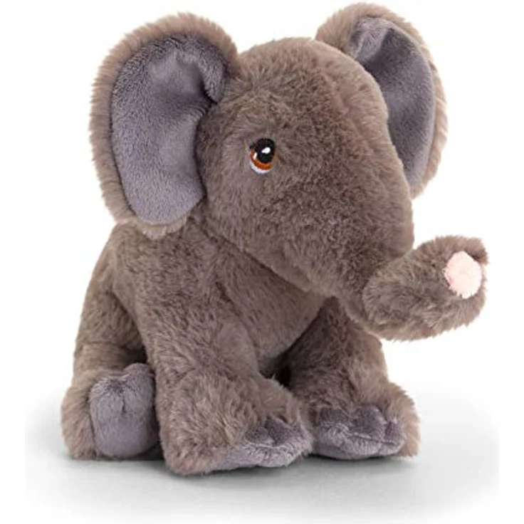 Keel Toys Keeleco Plüsch-Olifant, 18 cm, aus 100% recyceltem Polyester, mit Baumwollaugen und FSC-Hängeetikett – Bild 1