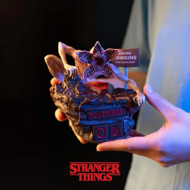 Grupo Erik Stranger Things Demogorgon 3D Ewiger Kalender, handbemalt aus Harz, immerwährendes Datumsmanagement, ideales Geschenk für Fans – Bild 6