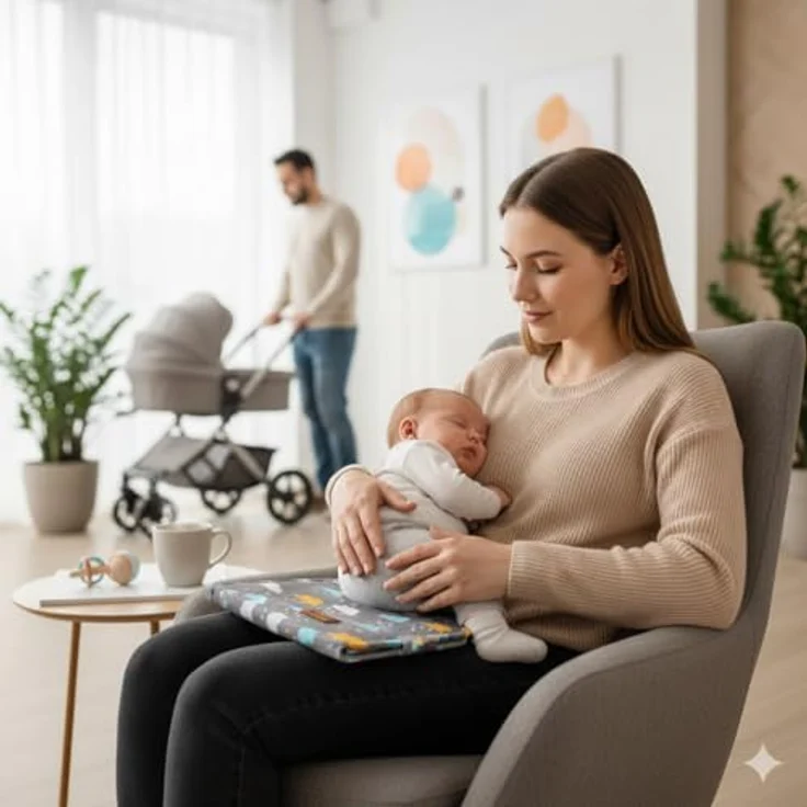 HOMYBABY® Mutterpasshülle - Baby Reisedokumentenhalter - Babypass Hülle - Organizer für Neugeborene - Baby-Geschenk - Baby-Dokumententasche für Reisen (Arrows) – Bild 7