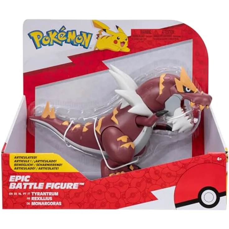Pokemon PKW3422 - Epic Figure Monargoras, bewegliche 30 cm Battle Figur mit authentischen Details