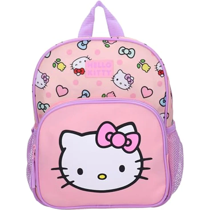 Hello Kitty Sweet Charm Schulrucksack, 29 cm, mit Frontfach und verstellbaren Schultergurten, Polyester – Bild 2