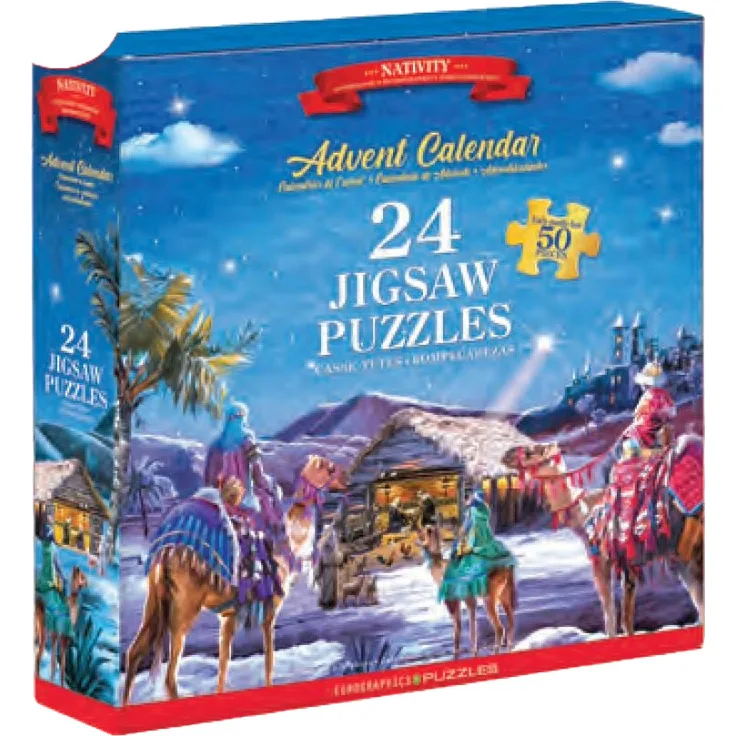 Eurographics Puzzle Adventskalender - Nativity (24 x 50), 24 Puzzles mit 50 Teilen