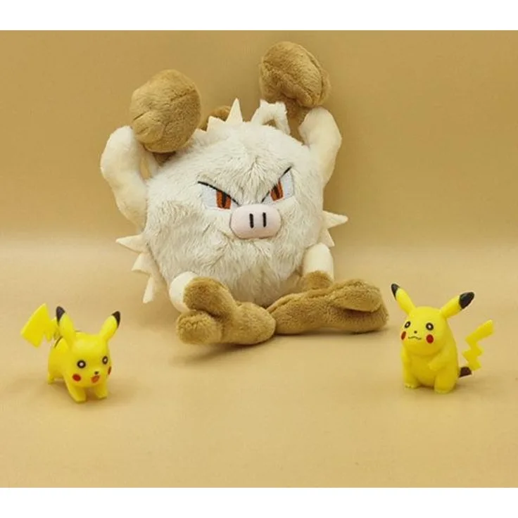 Tinisu Pokemon Menki Kuscheltier, 13 cm Plüschtier Mankey aus weichem Stoff, detailgetreu verarbeitet, ideal für Pokemon-Fans