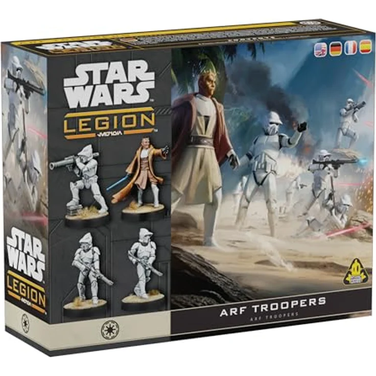 Atomic Mass Games Star Wars Legion - ARF Troopers, 8 Miniaturen mit Aufwertungskarten für die Galaktische Republik – Bild 1