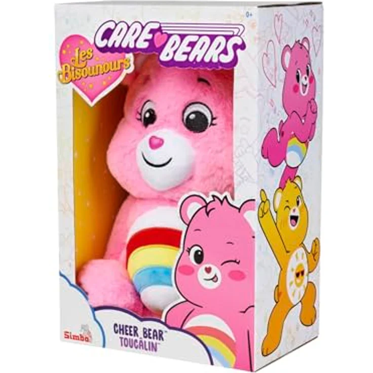 Simba 6305878000 - Glücksbärchi, Hurrabärchi, 35cm, Care Bears Plüschfigur, rosa – Bild 5