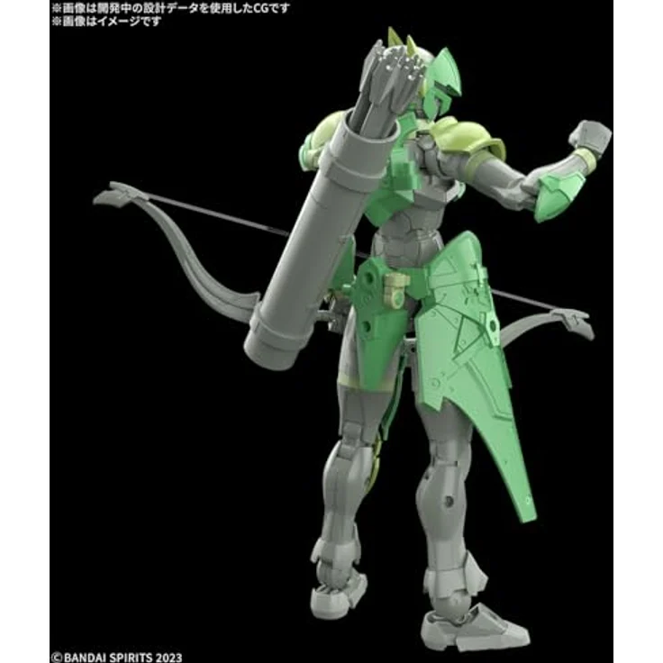 Bandai 30MF Liber Archer, Modellbau-Kit mit beweglichen Gelenken, Langbogen und Rüstungsteilen – Bild 2