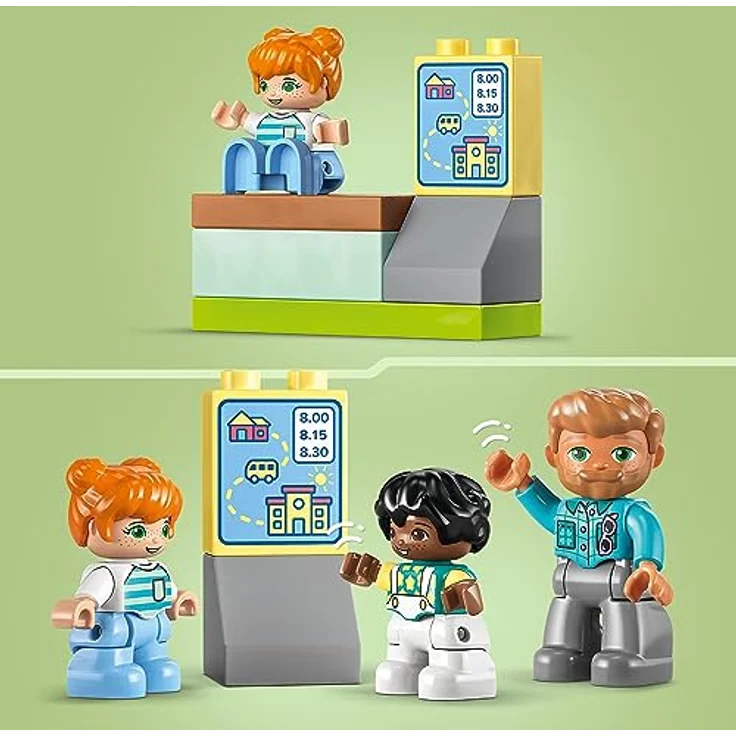LEGO 10988 DUPLO Die Busfahrt Set, Bus-Spielzeug zum Aufbau sozialer Fähigkeiten, Motorikspielzeug mit Fahrzeug und Figuren, pädagogisches Geschenk für Kleinkinder, Jungen und Mädchen ab 2 Jahren – Bild 4
