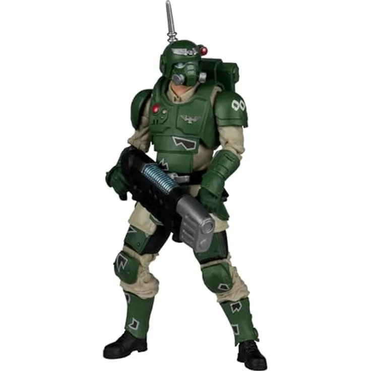 McFarlane Warhammer 40,000 Action Figure Kasrkin (Astra Militarum), 18 cm, mit Plasmagewehr und Display-Basis