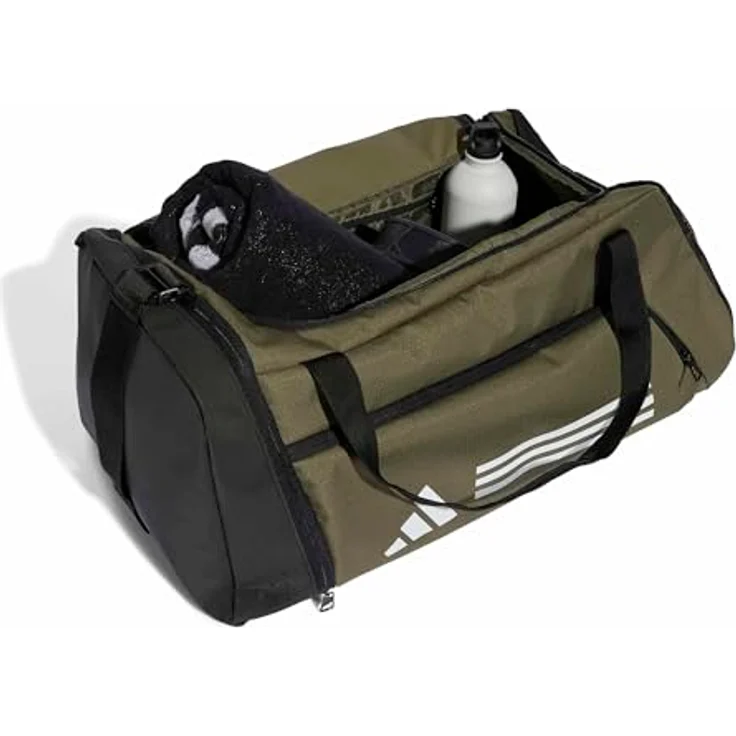 adidas Performance Sporttasche TR DUFFLE M, Kindersporttasche aus recycelten Materialien, schwarz – Bild 8