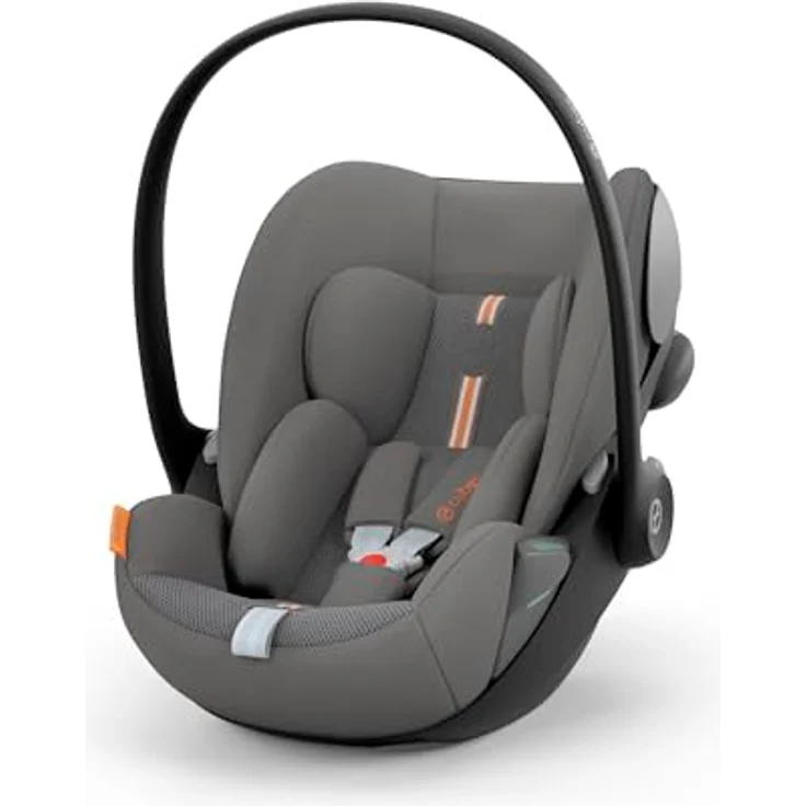 CYBEX Gold Babyschale Cloud G i-Size Plus, Inkl. Neugeboreneneinlage, Ab Geburt bis ca. 24 Monate, Für Kinder ab 40 cm bis 87 cm, Max. 13 kg, Lava Grey – Bild 1