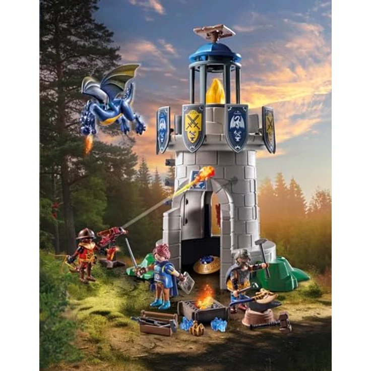 Playmobil® Konstruktions-Spielset Ritterturm mit Schmied und Drache (71483), Novelmore, (89 St), Made in Europe - Preisvergleich – Bild 3