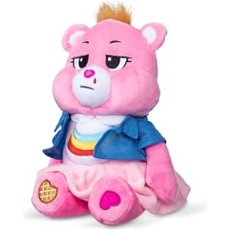 Troetelbeertjes Care Bears Plüsch Stranger Things Cheer Bear als Eleven, 22 cm Limited Edition, weiches Plüschdesign mit detailliertem Belly Badge – Bild 2
