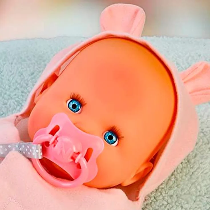 Nenuco - Ist Mein Baby gut zugedeckt?, Babypuppe Weichkörper, die krank Wird, zugedeckt Wird, zittert und Fieber hat, mit Schnuller und Babyschühchen als Pflegezubehör, Famosa (700017360) – Bild 9