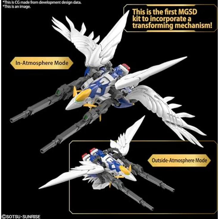 Bandai MGSD Wing Gundam Zero EW, Modellbausatz mit Twin Buster Rifle und variablen Flugmodi – Bild 8