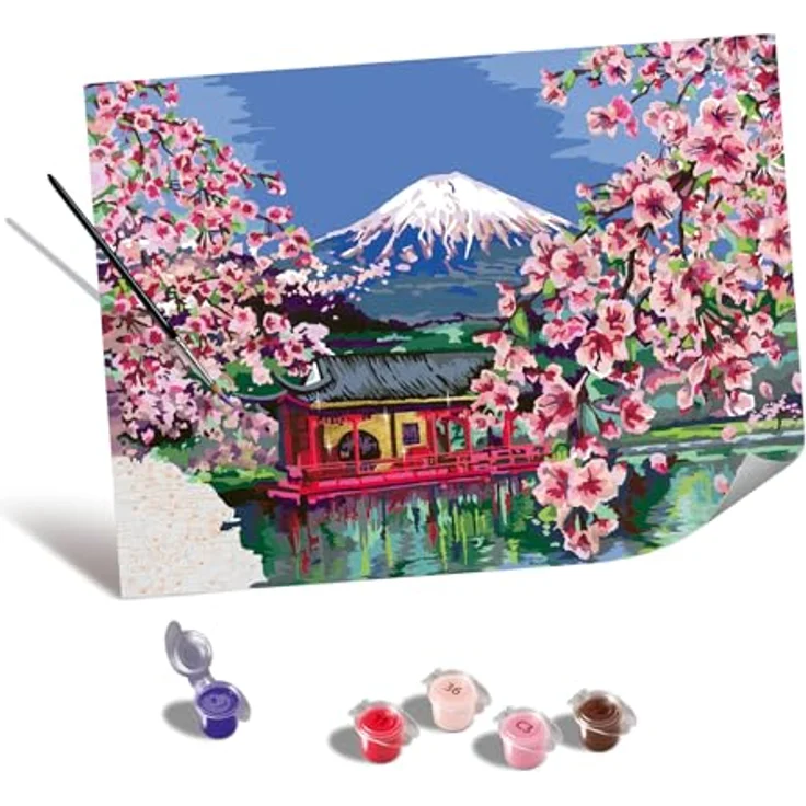Ravensburger CreArt 23914 - Japanese Cherry Blossom - Malen nach Zahlen für Erwachsene und Kinder ab 14 Jahren - Leinwandmalerei – Bild 2
