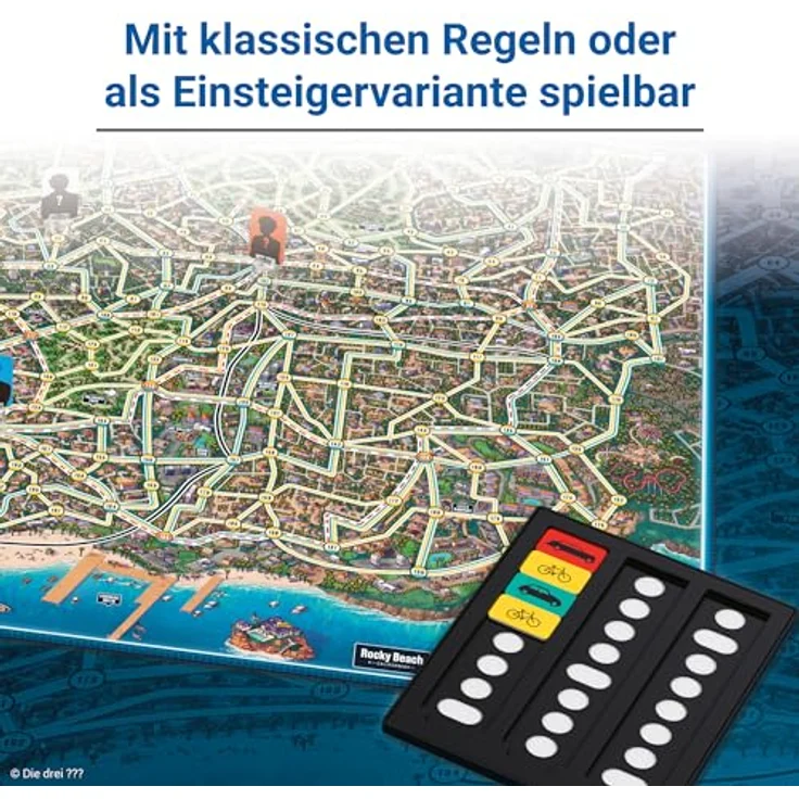 Ravensburger 24741 - Die DREI ??? Scotland Yard - Brettspiel für 2-6 Personen ab 8 Jahren mit Justus Jonas, Peter Shaw und Bob Andrews, spannendes Detektivabenteuer in Rocky Beach – Bild 5
