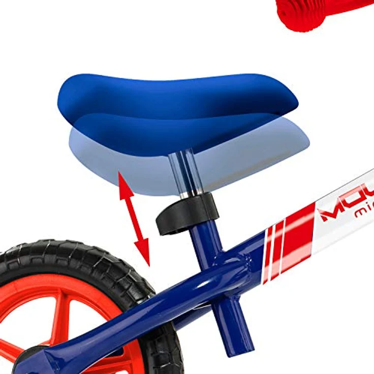 M MOLTO Bicicleta Balance-Fahrrad, robustes Laufrad mit verstellbarem Lenker und Sitz, blau, Größe M – Bild 5