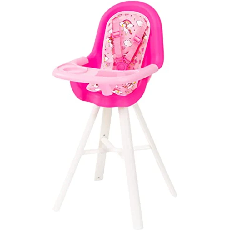 Bayer Design 63300AD Puppenhochstuhl mit integriertem Esstablett, rosa, Einhorn – Bild 2