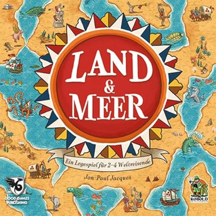 Kobold Spieleverlag Land & Meer, taktisches Legespiel für 2-4 Spieler, ab 14 Jahren – Bild 2