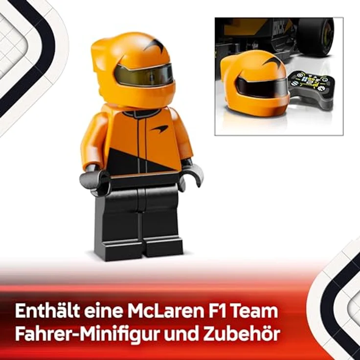 LEGO Speed Champions 77251 McLaren F1® Team MCL38, Bausatz für Formel 1 Rennauto mit 1 Minifigur, 269 Teile, Mehrfarbig – Bild 6