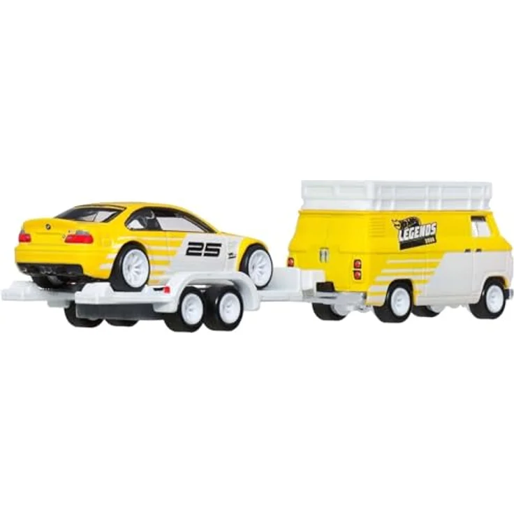 Hot Wheels Legends Team Transportfahrzeug, 1:64 Modell BMW M3 E46 und Rallye-Truck, Sammler-Edition mit Metall/Metall-Karosserie – Bild 2