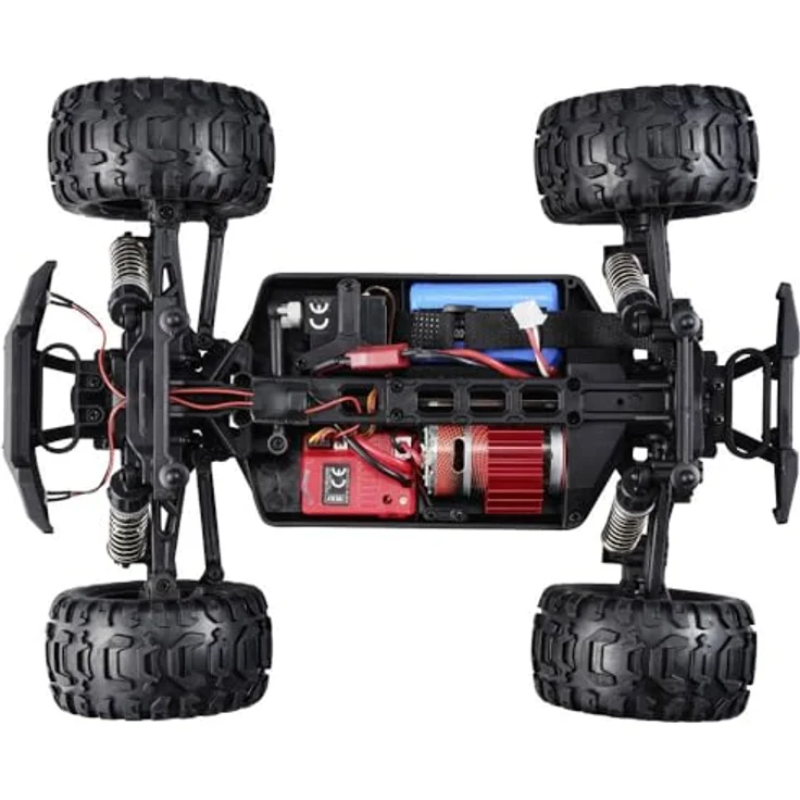 Reely RC-Auto Monstertruck Ravage 4x4 V2, inkl. Akku und Ladekabel, 1:16 Maßstab, bis zu 30 km/h, spritzwassergeschützt, LED-Scheinwerfer – Bild 3