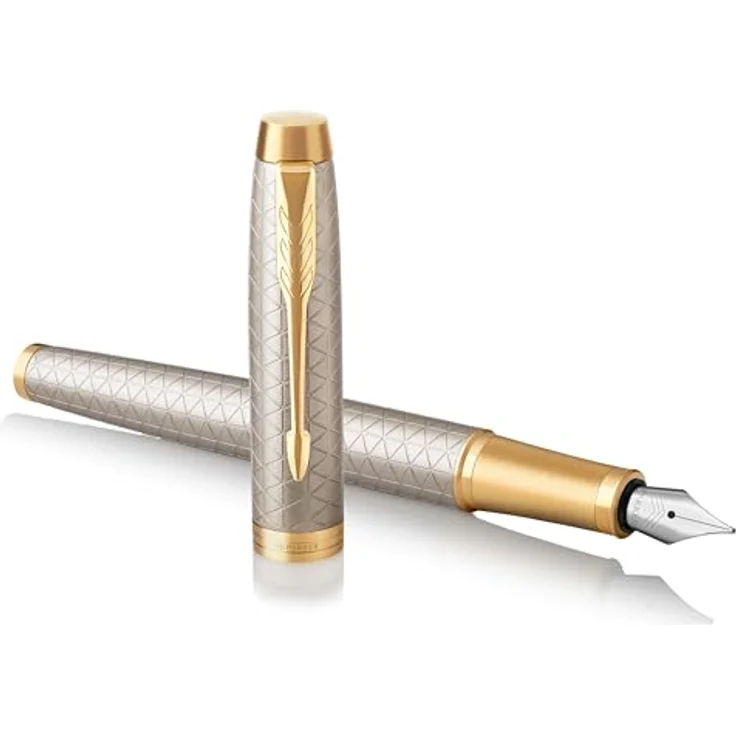 Parker Pen IM Premium Silver G.C., Schreibstift mit stabiler Edelstahlfeder, Silber – Bild 1
