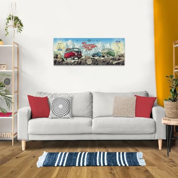 Ravensburger Puzzle 12000443 - Mit dem Bulli über den Brenner - 1000 Teile Puzzle für Erwachsene und Kinder ab 14 Jahren, Geschenk für VW Bulli Fans, bunte Landschaftsmotive, reflexfreies Puzzlebild, recycelte Pappe, 69,90 cm x 49,70 cm, Ravensburger Qualitätsmerkmale – Bild 5