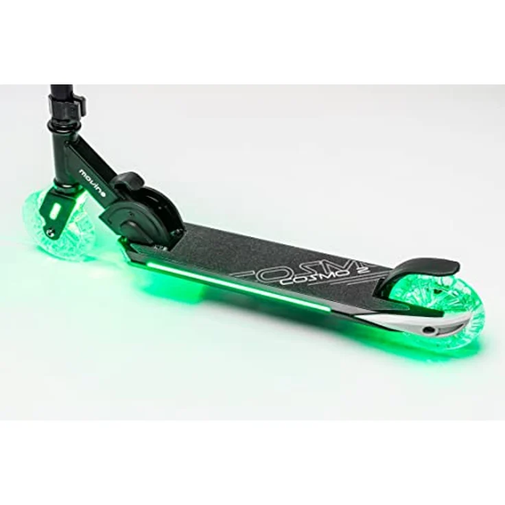 Movino Cityroller Cosmo 2, Kinderroller Schwarz mit ABEC-7 Kugellagern, max. Benutzergewicht 50 kg, höhenverstellbarer Lenker bis 81 cm – Bild 7