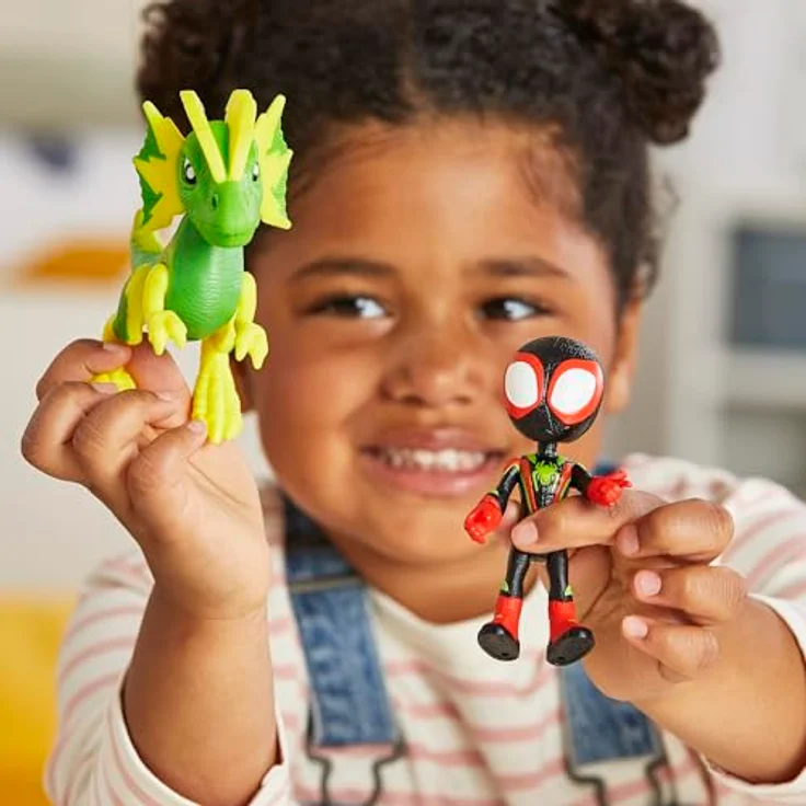 Spidey and his Amazing Friends Marvel Spidey und Seine Super-Freunde Dino-Webs, Action-Figuren Set mit Miles „Spin“ Morales (10 cm) und beweglichem Marvels Electrosaurus Dino – Bild 5