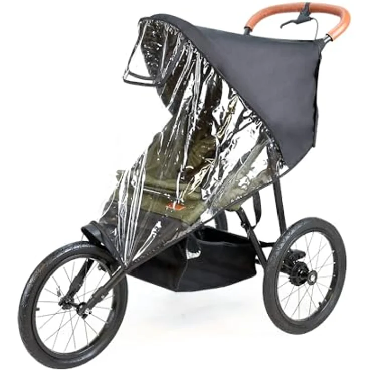 Babytrold Jogger Kinderwagen, mit großen Lufträdern, Handbremse und zusammenklappbar, grau – Bild 5