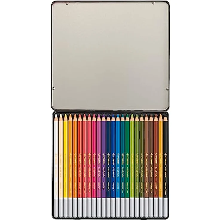 STABILO CarbOthello ARTY+ Pastellkreidestift, 24er Metalletui mit 24 brillanten Farben, trocken misch- und wischbar – Bild 2