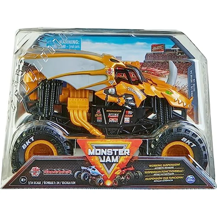 Monster Jam, offizieller Bakugan Dragonoid Monster Truck, Druckguss-Fahrzeug zum Sammeln im Maßstab 1:24, Kinderspielzeug für Jungen – Bild 2