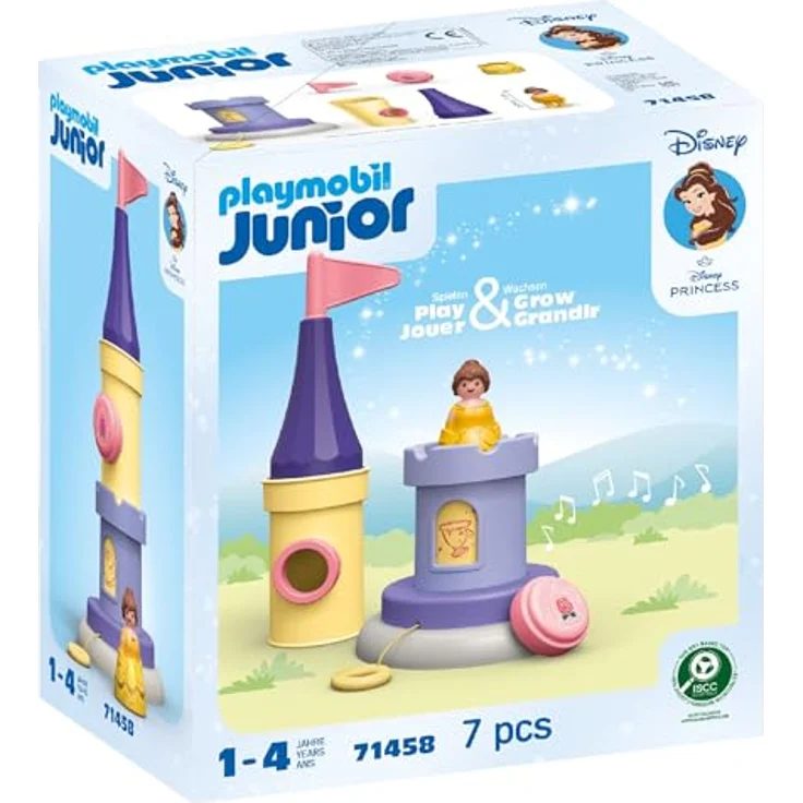 Playmobil® Konstruktions-Spielset Belles Spielturm mit Melodie (71458), JUNIOR & Disney, (7 St), Made in Europe – Bild 3