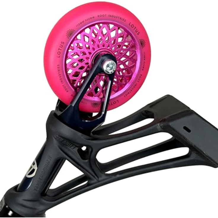 Root Industries Lotus Stuntscooter Rolle 110mm Radiant Pink/PU Pink, perforierter Kern, leichtgewichtig – Bild 3