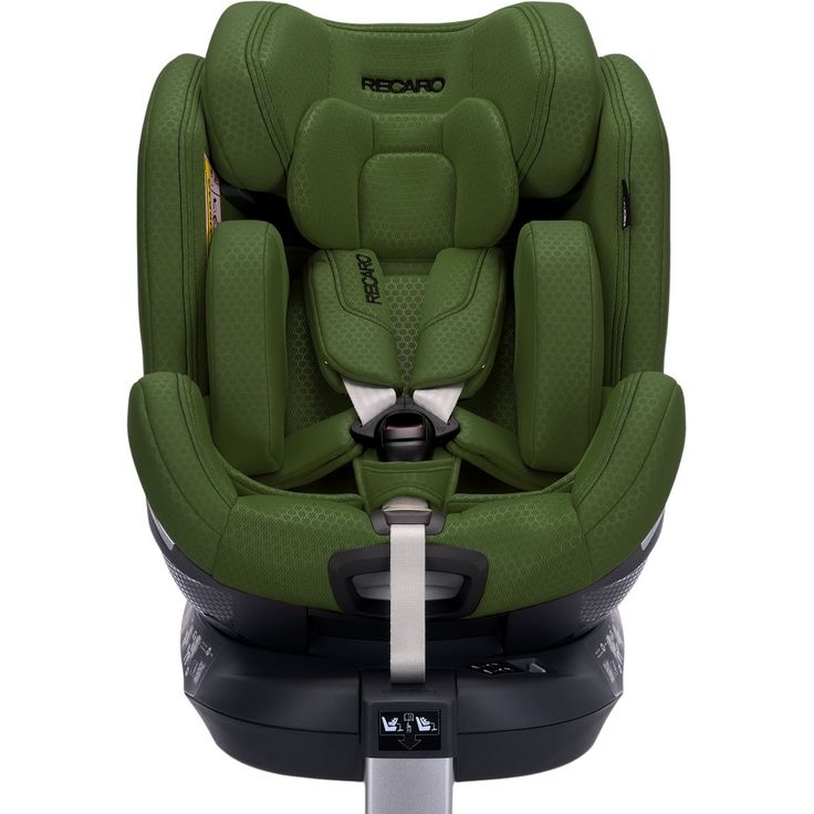 Recaro Reboard-Kindersitz Xenon 1, drehbar ab Geburt bis 7 Jahre, Isofix-Basis mit Stützfuß, Epic Green