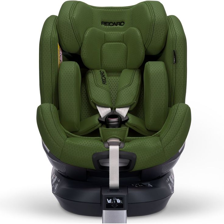 Recaro Reboarder-Kindersitz Xenon 1 Kid, drehbar (3 Monate - 7 Jahre, 61-125 cm) mit ISOFIX-Basis und Stützfuß, Epic Green