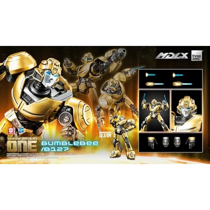 THREEZERO Transformers MDLX Actionfigur Bumblebee/B127, 12 cm, mit Zubehör in Fensterbox aus ABS, POM, PVC, Zinklegierung und Metallteilen – Bild 16