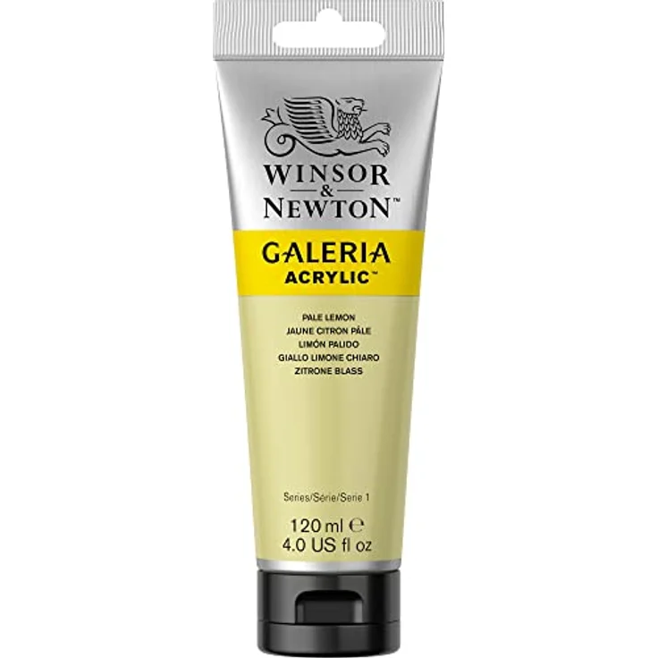 Winsor & Newton Galeria Acrylfarbe, hohe Pigmentierung, lichtecht, buttrige Konsistenz, 120 ml Tube - Zitronengelb Blass – Bild 5
