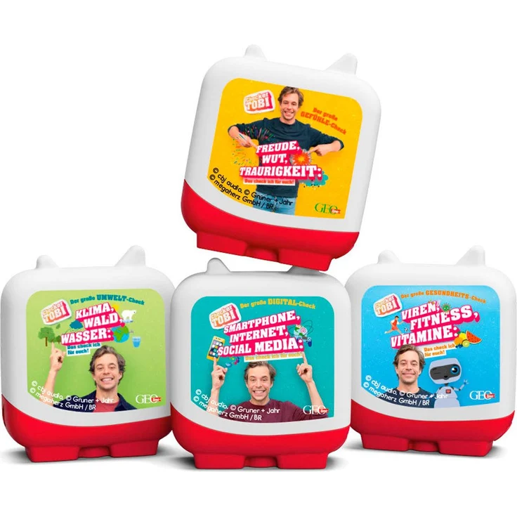 tonies Hörspielfigur Clever Tonie - Checker Tobi 4er-Set, (4-St) - tonies Hörspiel-Tonies, spielerisch und interaktiv – Bild 1