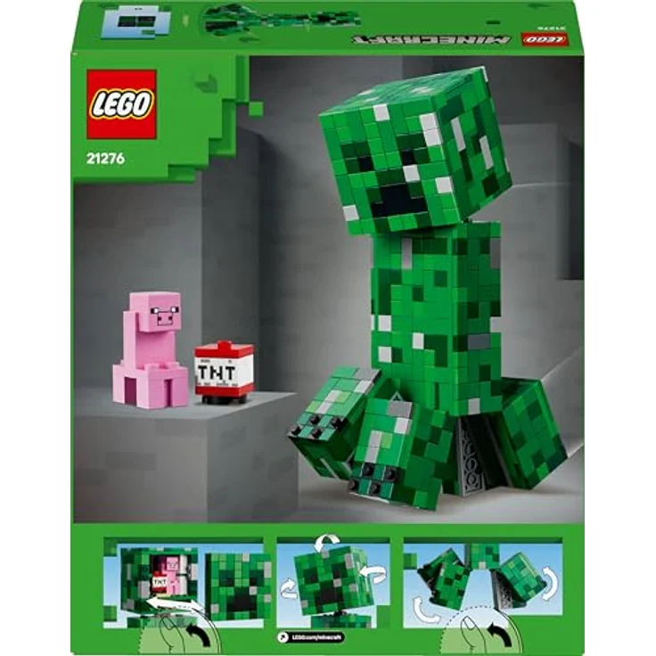 LEGO Minecraft 21276 Der Creeper™ Bausatz, 21 cm große bewegliche Actionfigur mit 665 Teilen und verstecktem TNT-Block – Bild 10