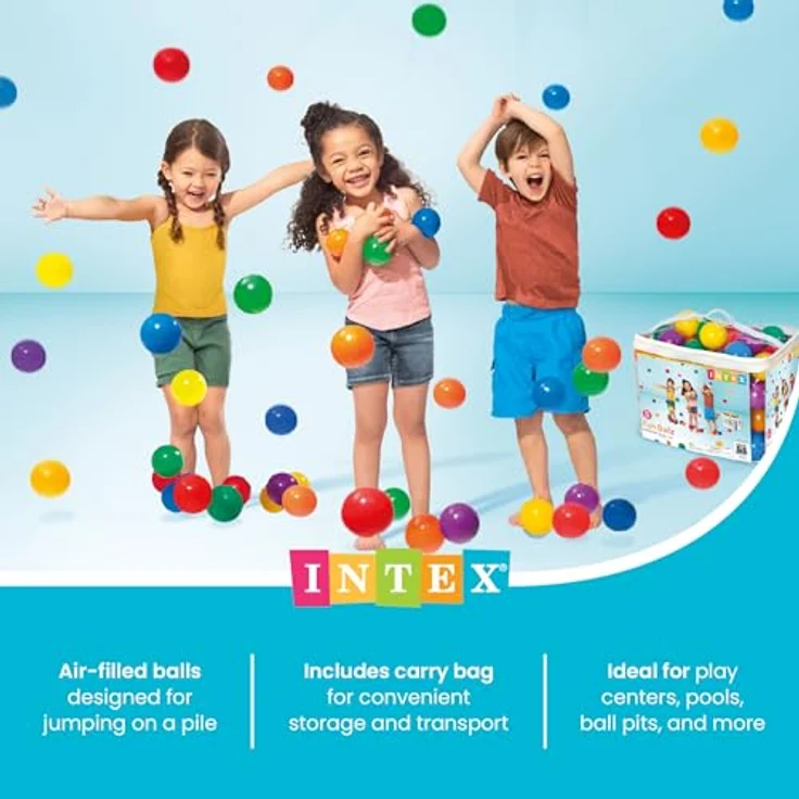 Intex Fun Ballz - Kunststoffbälle - 100 Stück - Ø 8 cm – Bild 6