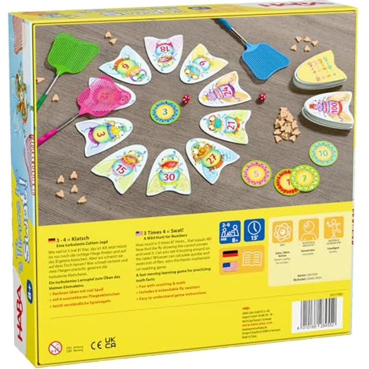 Haba 3x4 = Klatsch, Brettspiel zur Förderung des Kopfrechnens ab 8 Jahren, für 2-6 Spieler – Bild 2