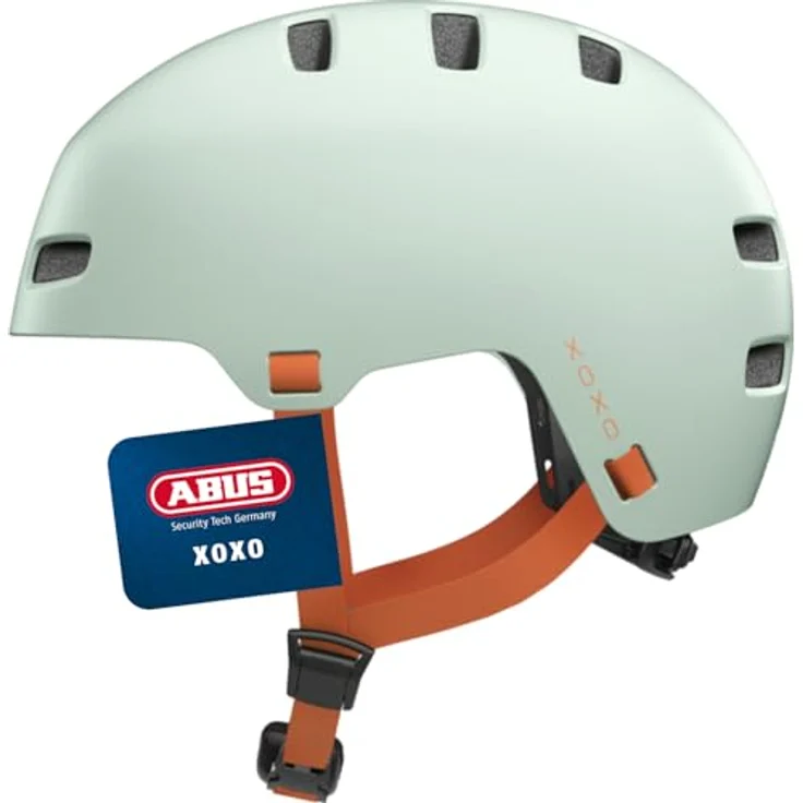 ABUS XoXo Stadt Helm, Kinderfahrradhelm in Mintgrün, Größe S (51-55 cm) – Bild 1
