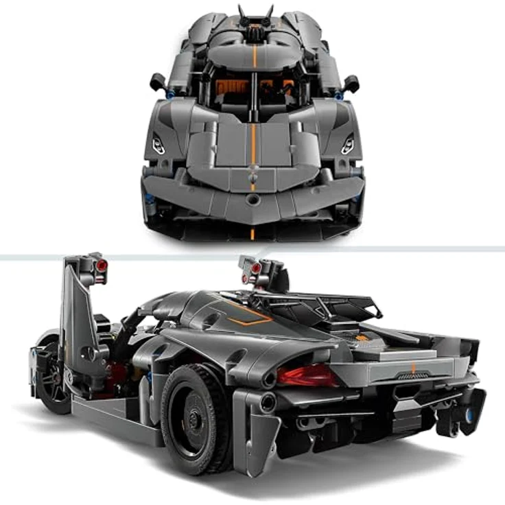 LEGO Technic Koenigsegg Jesko Absolut Supersportwagen in Grau, Bauspielzeug für Jungen und Mädchen, Spielzeugauto für Kinder, Geschenk für Autofans, Dekoration für das Kinderzimmer 42173 – Bild 3