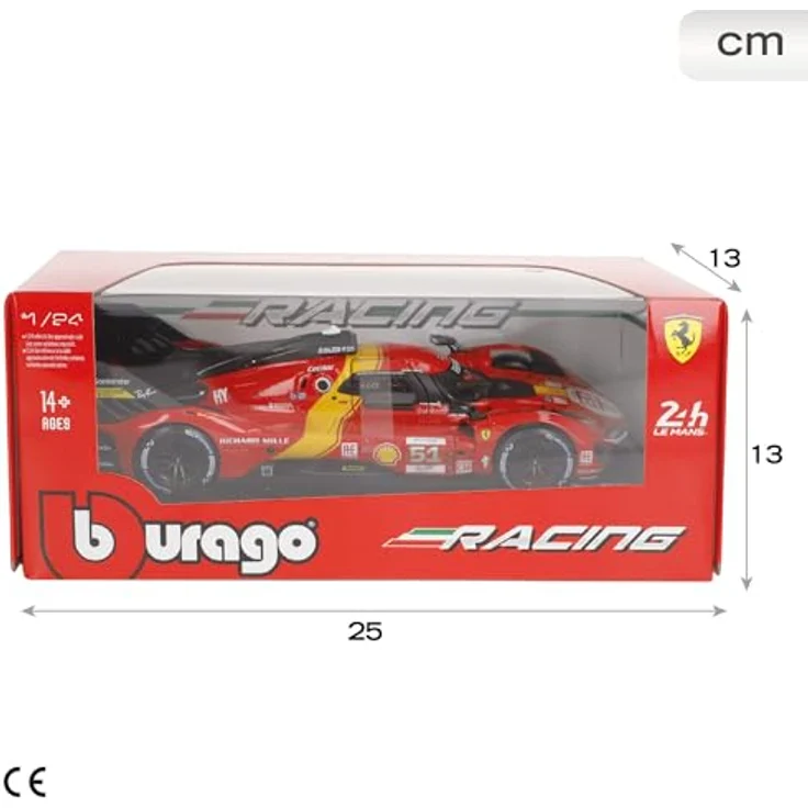 Bburago Ferrari 499P LMH #51 2023, Modellauto im Maßstab 1:24, mit zu öffnenden Teilen, offizielles Ferrari-Modell, empfohlen ab 14 Jahren – Bild 5