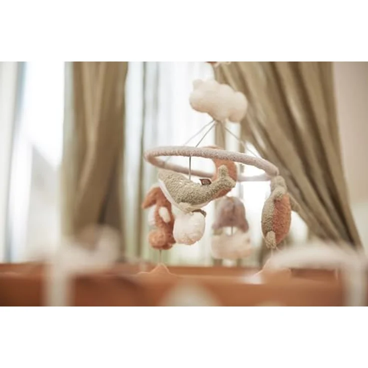 Jollein Baby-Mobile Deepsea, mit niedlichen Meeresbewohnern und verschiedenen Stoffen, Farben: Biscuit, Olive Green und Oatmeal - Preisvergleich – Bild 6