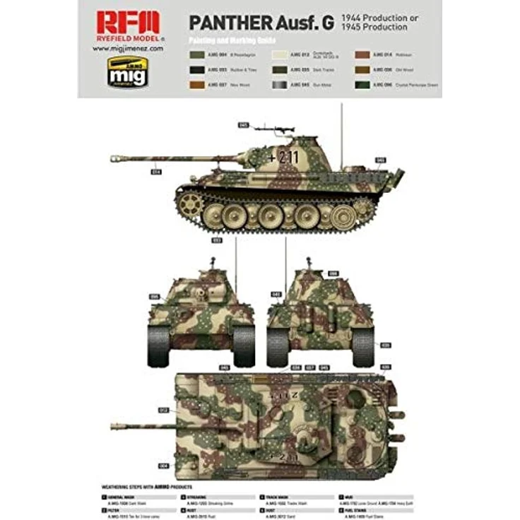 Rye Field Model Panther Ausf.G, Modellfahrzeug Early/Late productions – Bild 5